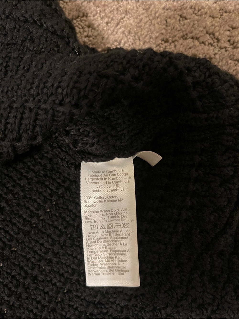 Madewell Black Crochet Button-Up Cardigan - Picture 7 of 9